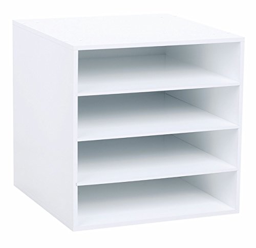 4-Shelf Craft Organizer Cube, White