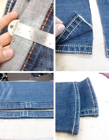 👖 Shorten Jeans by Hand & Keep the Original Hem! Easy way to take up jeans  without a sewing machine 