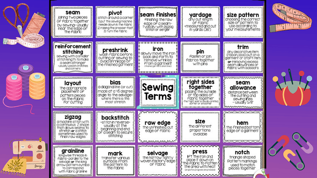 A Short List of Sewing Terms